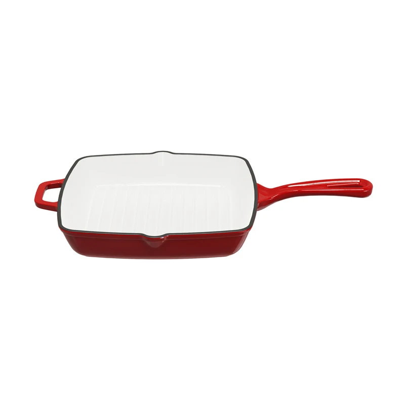 Cast Iron Enamel Griddle Pan